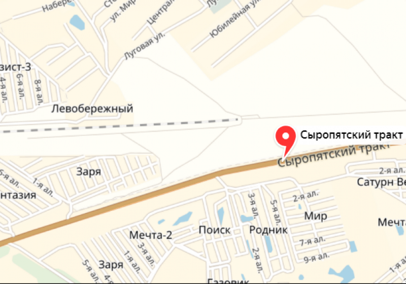 Карта омск сыропятский тракт