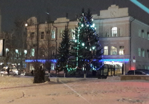 В Омске во время форума чиновники облправительства протестировали новогоднее оформление