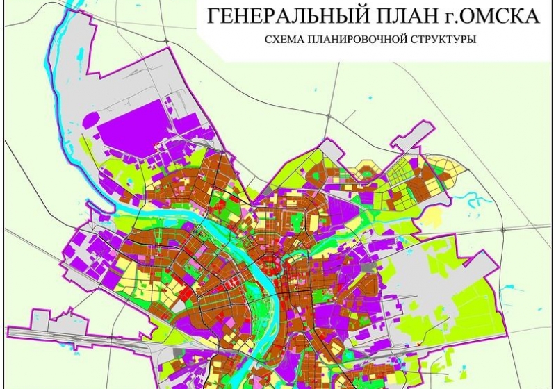 План застройки центрального района омска