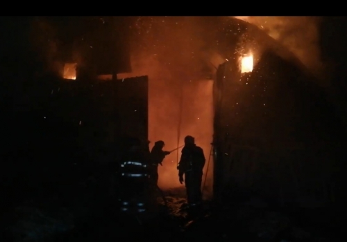 В Омске очередной пожар — на это раз сгорел ангар