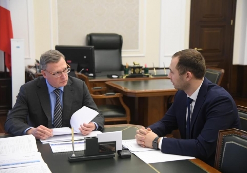 Губернатор Бурков познакомился с новым управляющим Омского филиала ВТБ