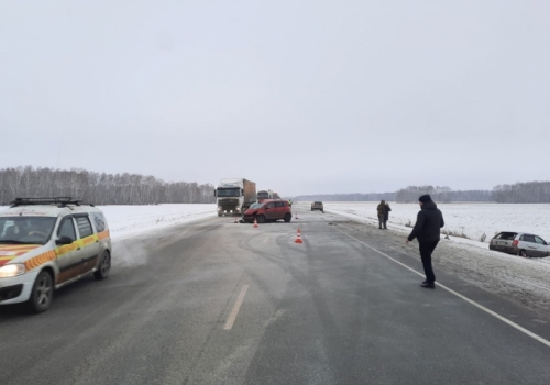На трассе Тюмень-Омск «лада» столкнулась с двумя фурами — водитель погиб