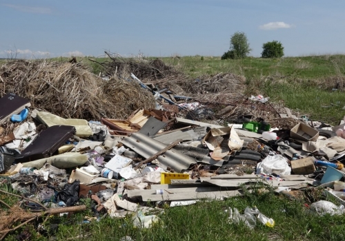 В Омской области расчистили очередную свалку на поле