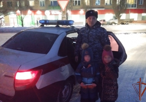 В Омске двух потерявшихся дошкольников нашли сотрудники Росгвардии
