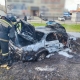 В Омске у «Кит-интерьера» сгорела Toyota, двое едва не погибли