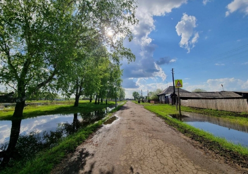 На севере Омской области начали просушивать дома после паводка