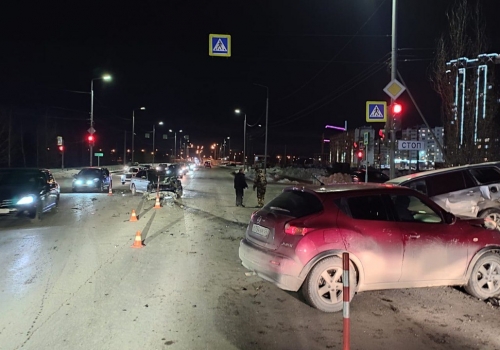 В Центральном округе Омска произошла массовая авария